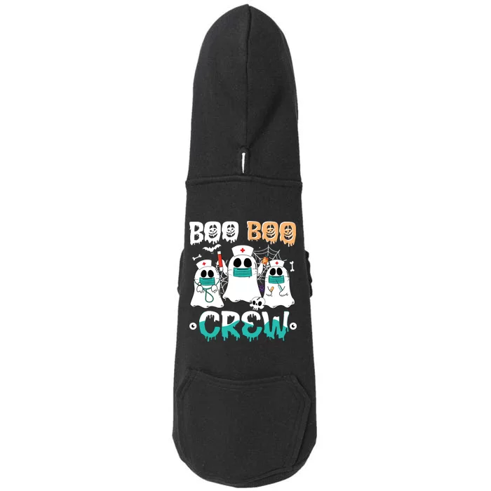 Boo Boo Crew Nurse Halloween Ghost Costume Women Doggie 3-End Fleece Hoodie