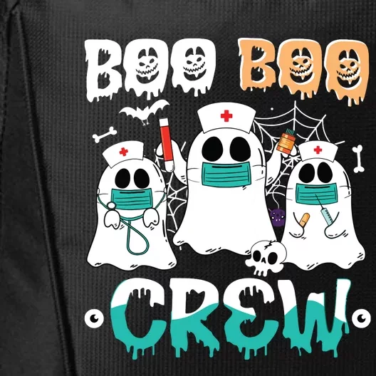 Boo Boo Crew Nurse Halloween Ghost Costume Women City Backpack