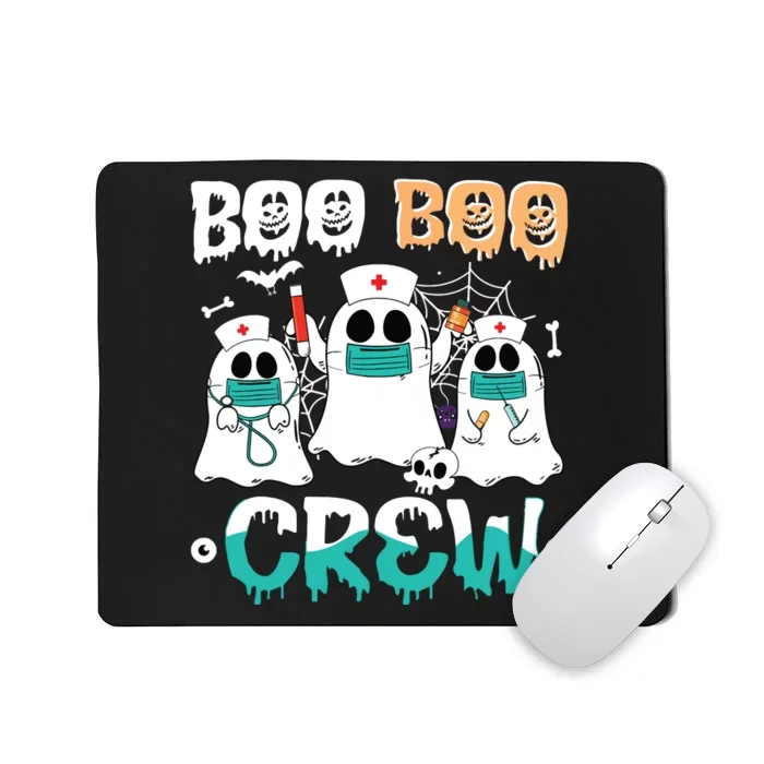 Boo Boo Crew Nurse Halloween Ghost Costume Women Mousepad