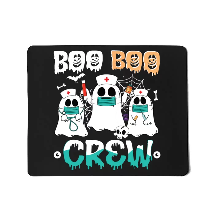 Boo Boo Crew Nurse Halloween Ghost Costume Women Mousepad