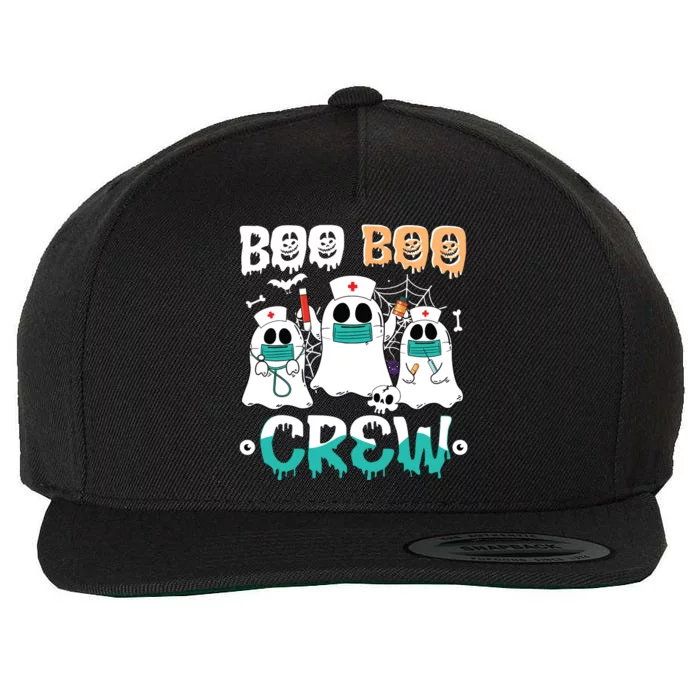 Boo Boo Crew Nurse Halloween Ghost Costume Women Wool Snapback Cap