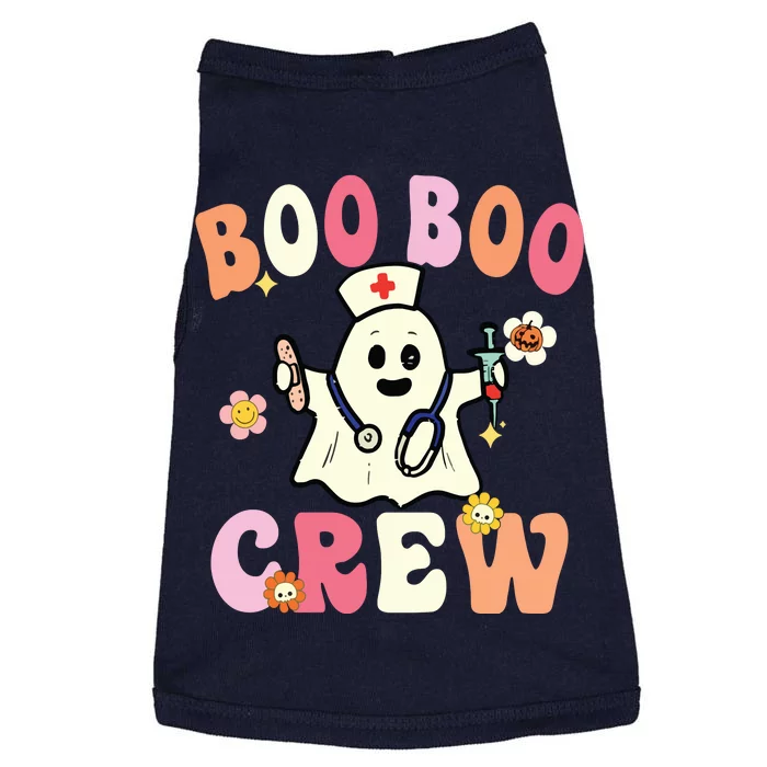 Boo Boo Crew Nurse Ghost Funny Halloween Costume For Women Doggie Tank