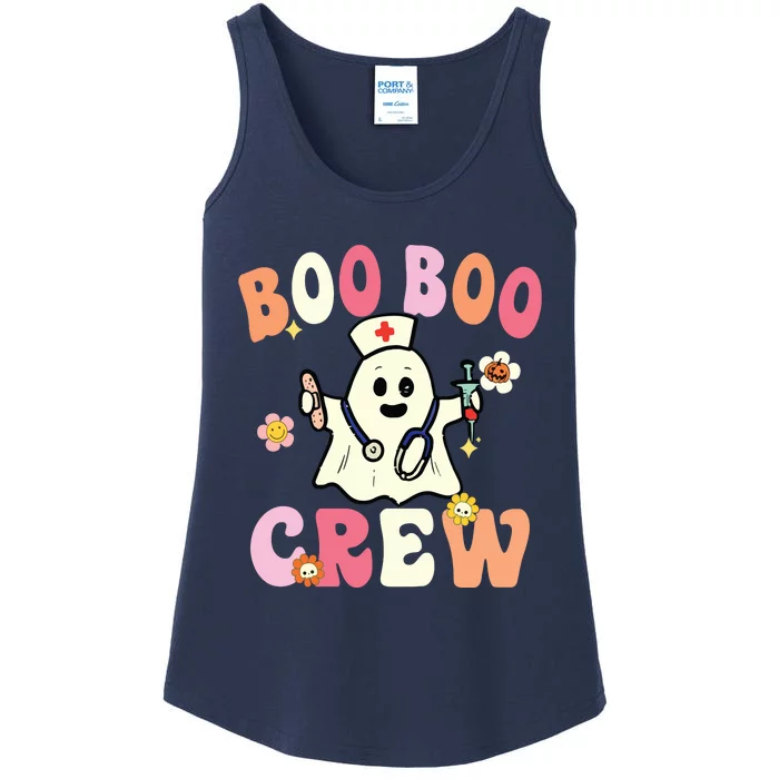 Boo Boo Crew Nurse Ghost Funny Halloween Costume For Women Ladies Essential Tank