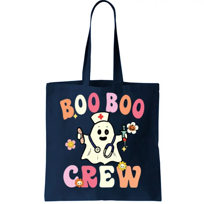 Boo Boo Crew Nurse Ghost Funny Halloween Costume For Women Tote Bag