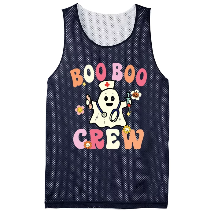 Boo Boo Crew Nurse Ghost Funny Halloween Costume For Women Mesh Reversible Basketball Jersey Tank