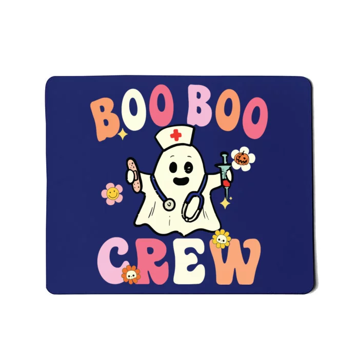 Boo Boo Crew Nurse Ghost Funny Halloween Costume For Women Mousepad