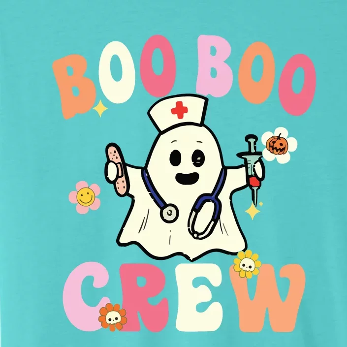 Boo Boo Crew Nurse Ghost Funny Halloween Costume For Women ChromaSoft Performance T-Shirt