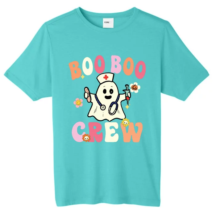 Boo Boo Crew Nurse Ghost Funny Halloween Costume For Women ChromaSoft Performance T-Shirt