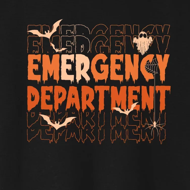 Boo Boo Crew Er Nurse Funny Ghost Halloween Nurse Women Women's Crop Top Tee