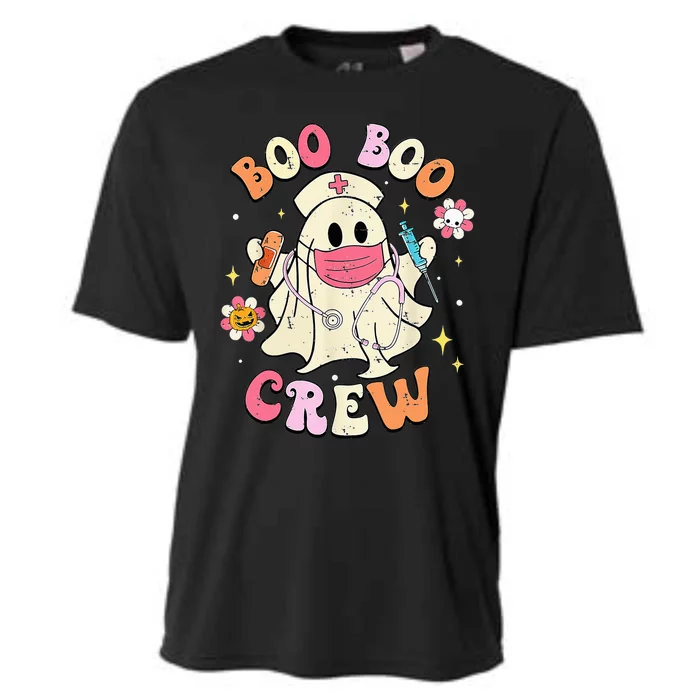 Boo Boo Crew Halloween Ghost Nurse Cooling Performance Crew T-Shirt