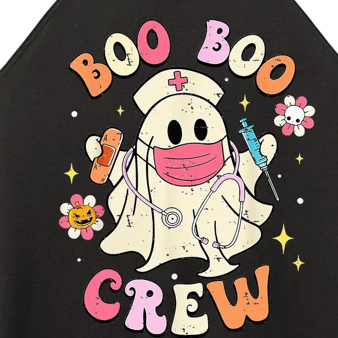 Boo Boo Crew Halloween Ghost Nurse Women’s Perfect Tri Rocker Tank