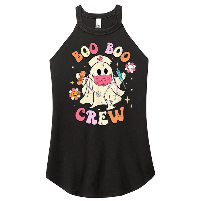 Boo Boo Crew Halloween Ghost Nurse Women’s Perfect Tri Rocker Tank