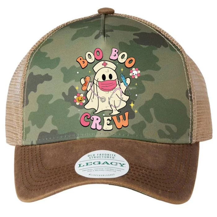 Boo Boo Crew Halloween Ghost Nurse Legacy Tie Dye Trucker Hat