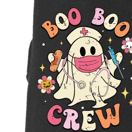 Boo Boo Crew Halloween Ghost Nurse Doggie 3-End Fleece Hoodie