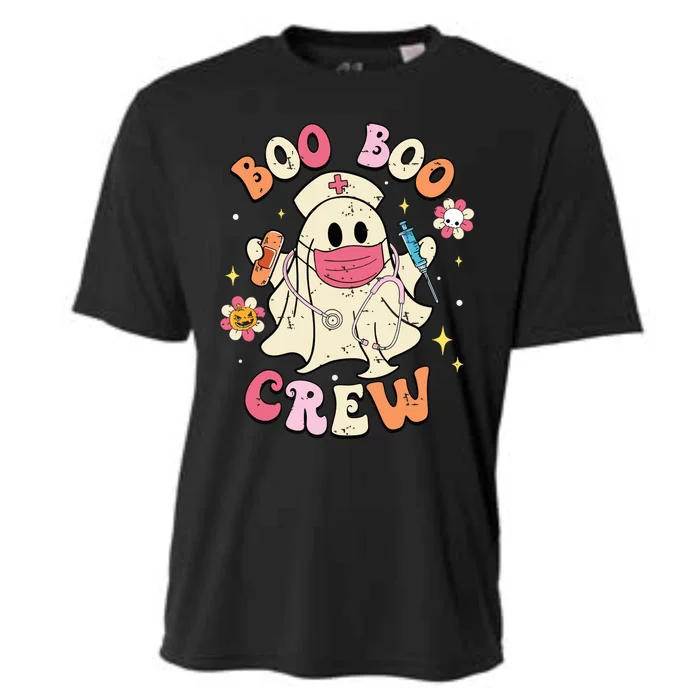 Boo Boo Crew Halloween Ghost Nurse Cooling Performance Crew T-Shirt