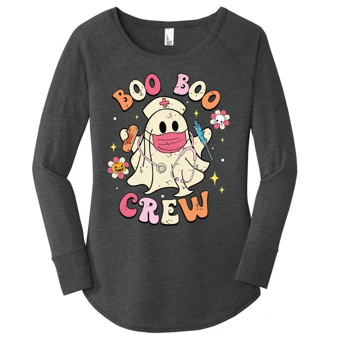 Boo Boo Crew Halloween Ghost Nurse Women's Perfect Tri Tunic Long Sleeve Shirt