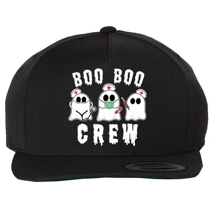 Boo Boo Crew Funny Nurse Halloween Ghost Costume Wool Snapback Cap