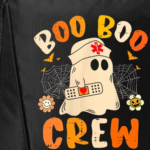 Boo Boo Crew Ghost Halloween Paramedic Nurse Rn Er Nicu Lpn City Backpack