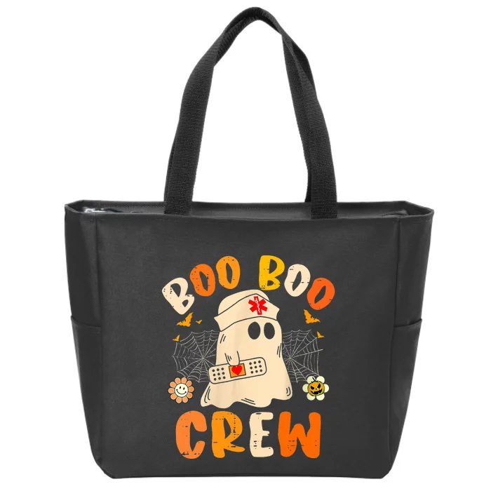 Boo Boo Crew Ghost Halloween Paramedic Nurse Rn Er Nicu Lpn Zip Tote Bag