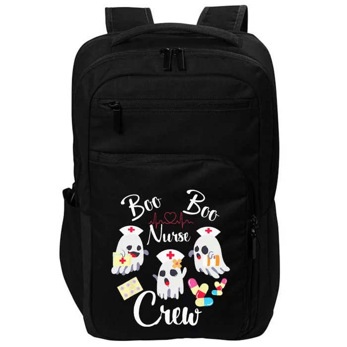 Boo Boo Crew Nurse Ghost Costume Funny Halloween Gift Impact Tech Backpack