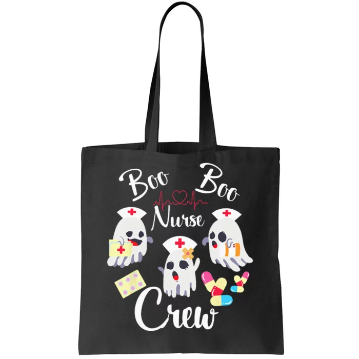 Boo Boo Crew Nurse Ghost Costume Funny Halloween Gift Tote Bag