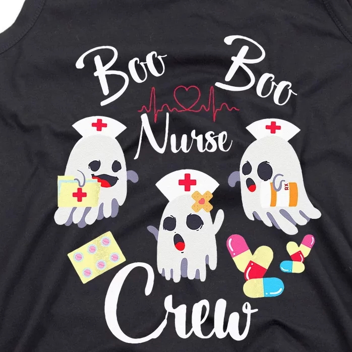 Boo Boo Crew Nurse Ghost Costume Funny Halloween Gift Tank Top