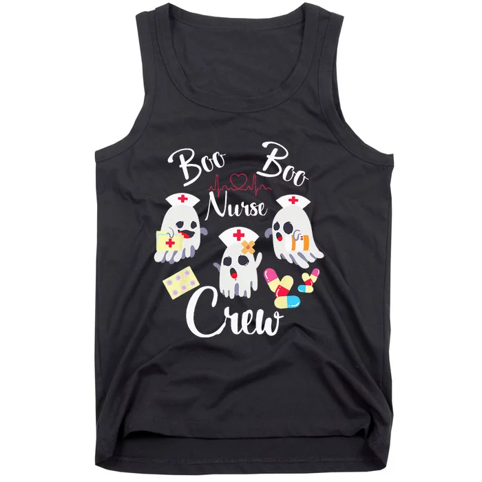 Boo Boo Crew Nurse Ghost Costume Funny Halloween Gift Tank Top