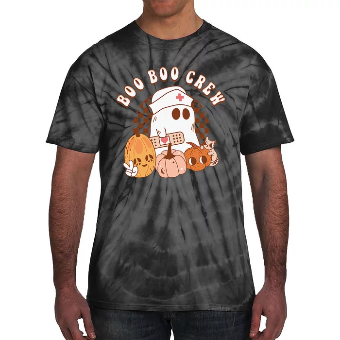 Boo Boo Crew Cute Nurse Halloween Tie-Dye T-Shirt