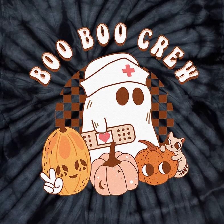 Boo Boo Crew Cute Nurse Halloween Tie-Dye T-Shirt