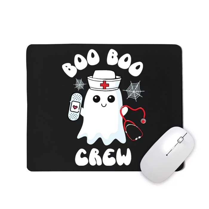 Boo Boo Crew Cute Nurse Ghost Funny Halloween Kids Mousepad