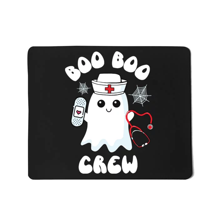 Boo Boo Crew Cute Nurse Ghost Funny Halloween Kids Mousepad