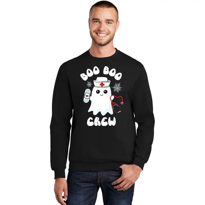 Boo Boo Crew Cute Nurse Ghost Funny Halloween Kids Tall Sweatshirt