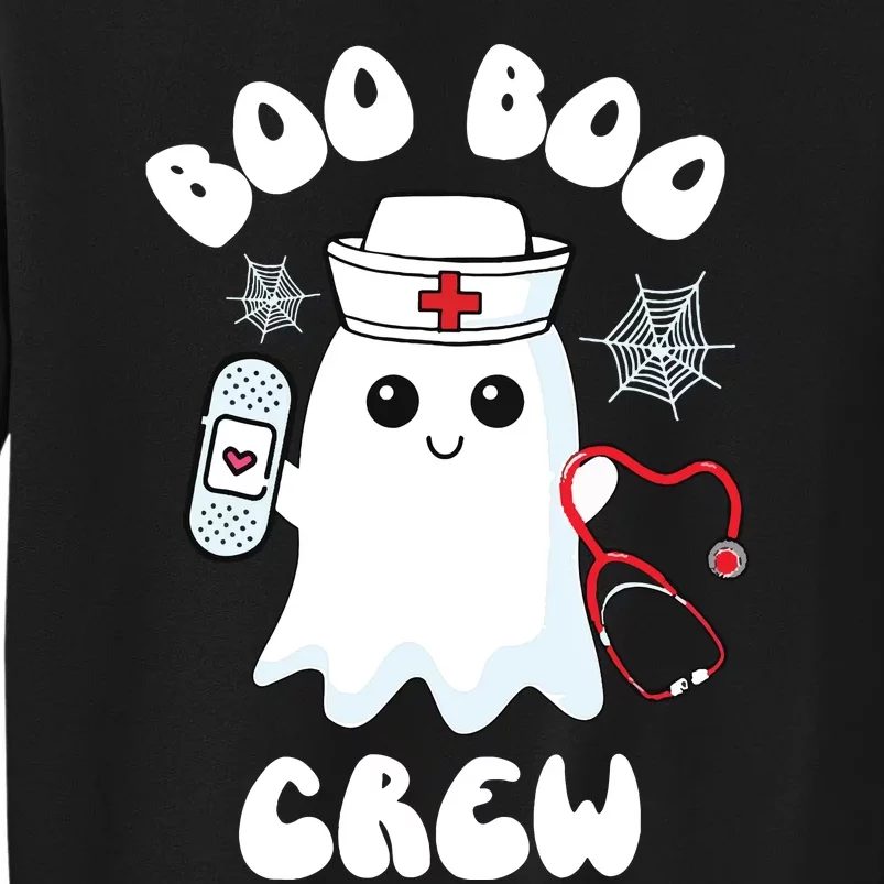 Boo Boo Crew Cute Nurse Ghost Funny Halloween Kids Tall Sweatshirt