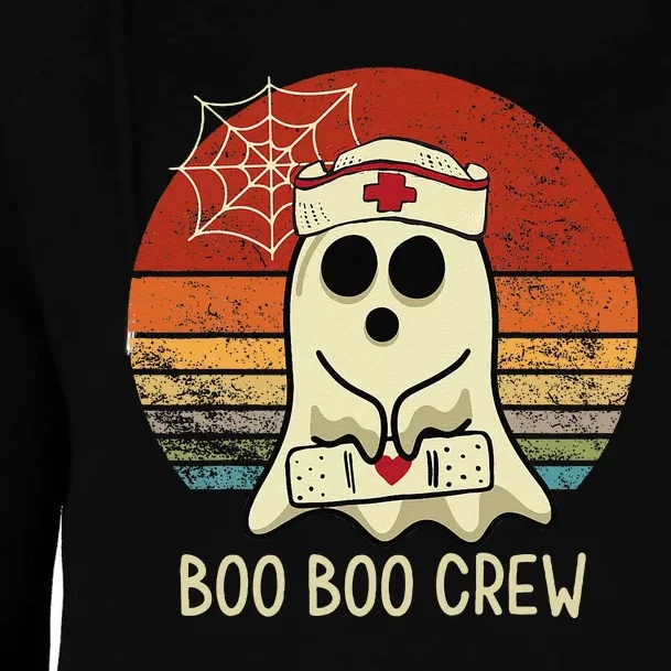 Boo Boo Crew Nurse Halloween Nurse Womens Funnel Neck Pullover Hood