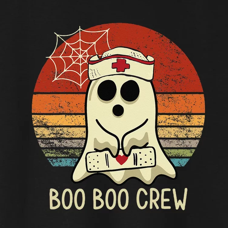 Boo Boo Crew Nurse Halloween Nurse Women's Crop Top Tee