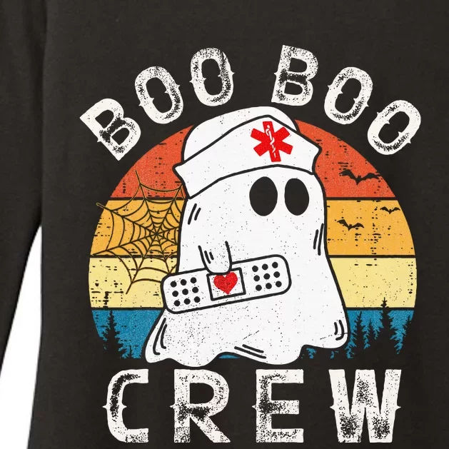 Boo Boo Crew Nurse Funny Ghost Halloween Costume Nurse Womens CVC Long Sleeve Shirt