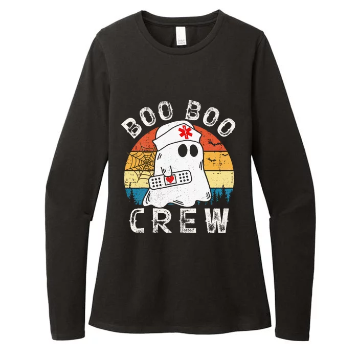 Boo Boo Crew Nurse Funny Ghost Halloween Costume Nurse Womens CVC Long Sleeve Shirt