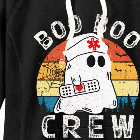 Boo Boo Crew Nurse Funny Ghost Halloween Costume Nurse Women's Fleece Hoodie