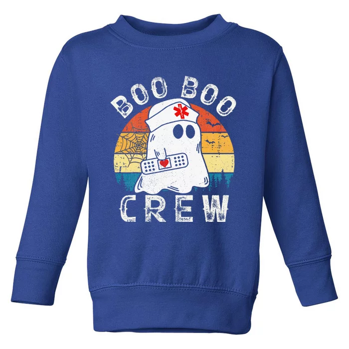 Boo Boo Crew Nurse Funny Ghost Halloween Costume Nurse Toddler Sweatshirt