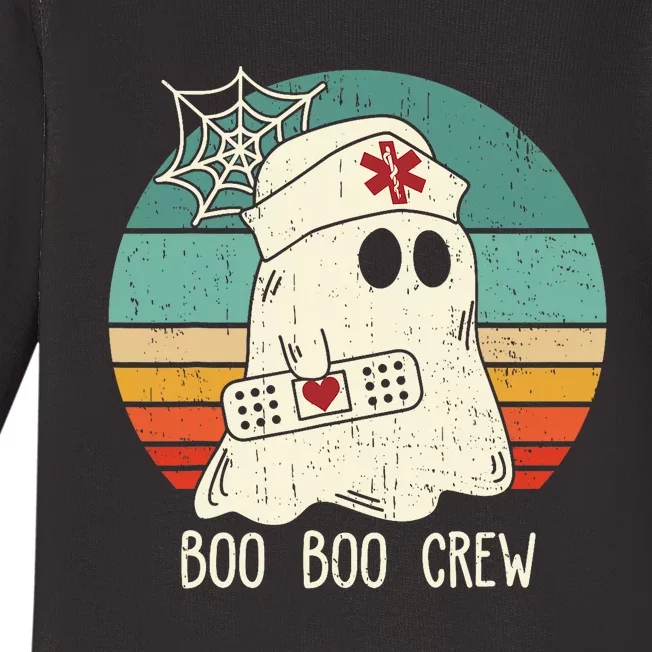 Boo Boo Crew Nurse Scrub Halloween Costume Nurse Baby Long Sleeve Bodysuit