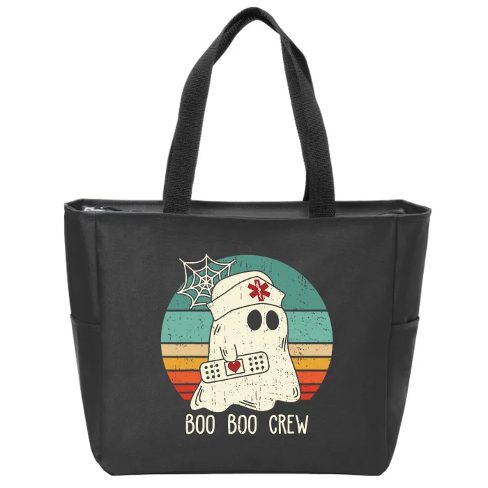 Boo Boo Crew Nurse Scrub Halloween Costume Nurse Zip Tote Bag