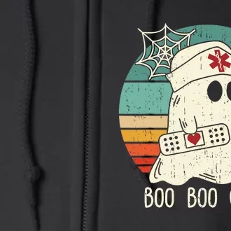 Boo Boo Crew Nurse Scrub Halloween Costume Nurse Full Zip Hoodie