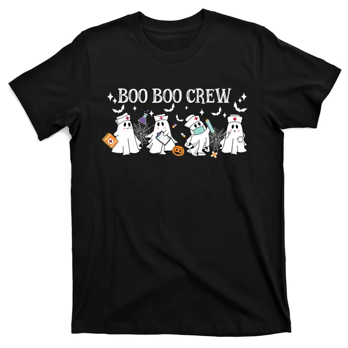 Boo Boo Crew Nurse Ghost Nursing Halloween Spooky Nurse T-Shirt