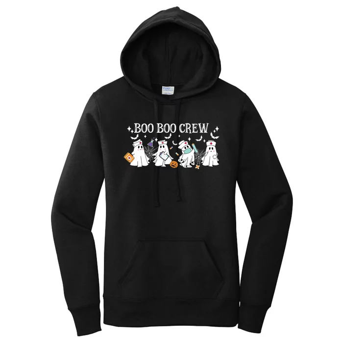 Boo Boo Crew Nurse Ghost Nursing Halloween Spooky Nurse Women's Pullover Hoodie