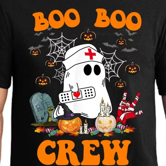 Boo Boo Crew Funny Nurse Halloween Costume Ghost Meaningful Gift Pajama Set