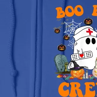 Boo Boo Crew Funny Nurse Halloween Costume Ghost Meaningful Gift Full Zip Hoodie