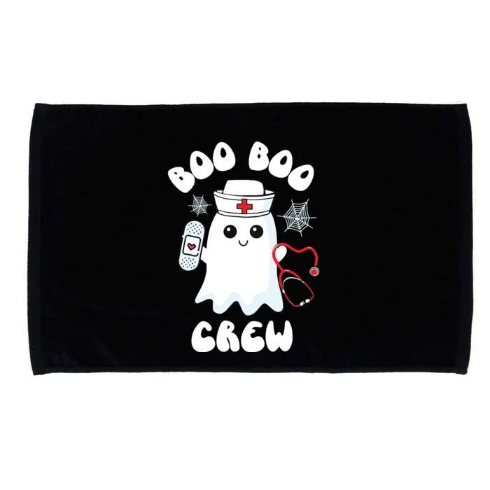 Boo Boo Crew Cute Nurse Ghost Funny Halloween Kids Microfiber Hand Towel