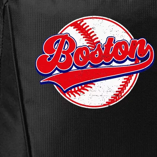 Boston Baseball Cityscape Distressed City Backpack