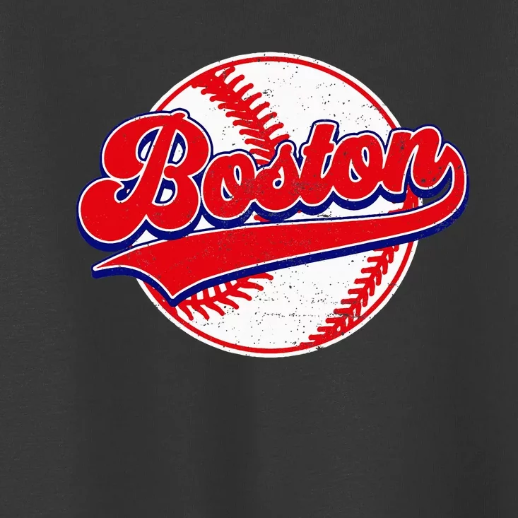 Boston Baseball Cityscape Distressed Toddler T-Shirt