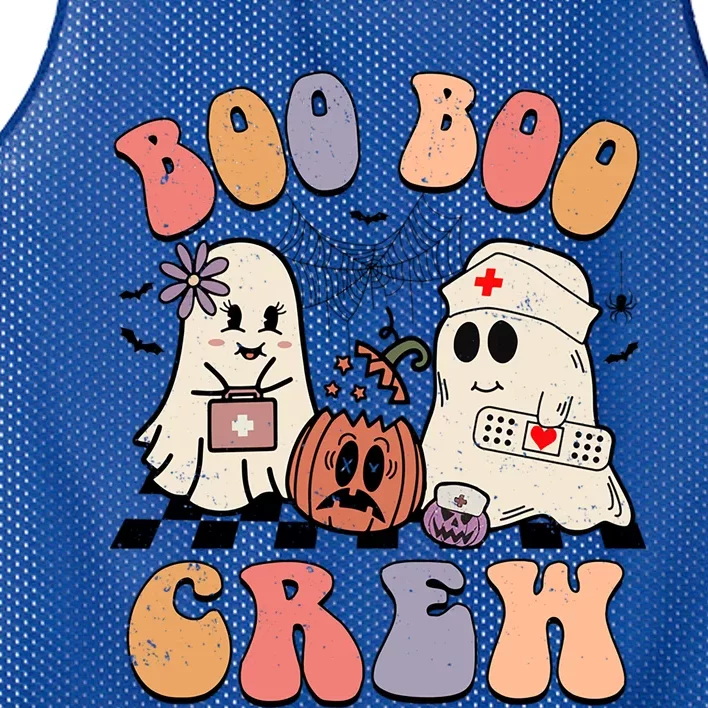 Boo Boo Crew Ghost Doctor Paramedic Emt Nurse Halloween Gift Mesh Reversible Basketball Jersey Tank